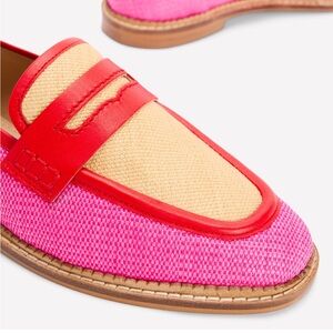 NWOT BODEN Nya Penny Loafers-Pink Natural Colourblock SHOES SIZE 41